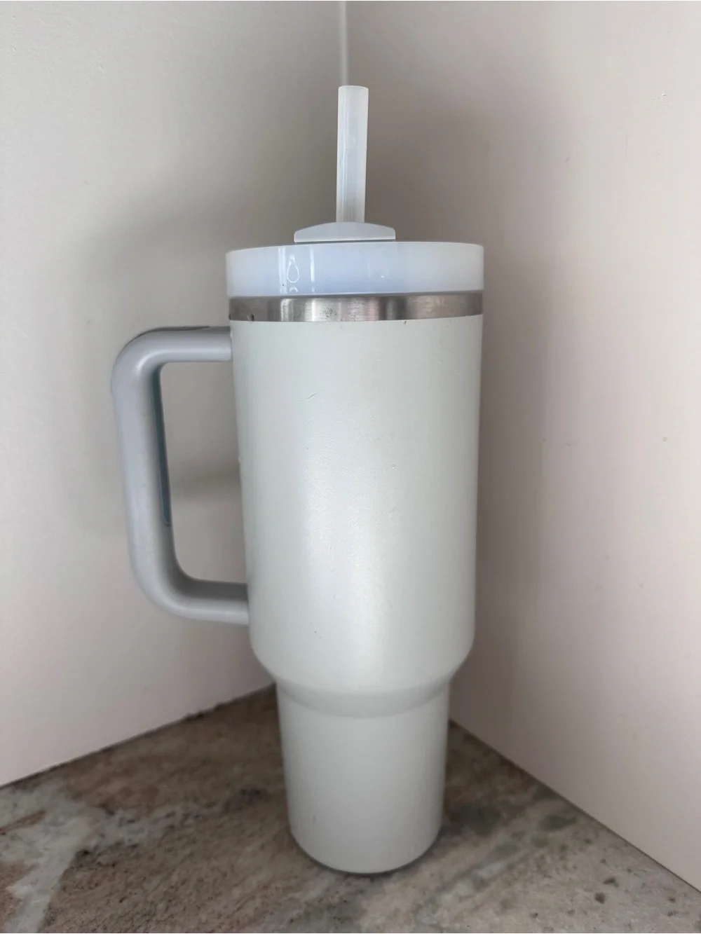 Stanley Pale Blue Gray 40 oz. Tumbler Used